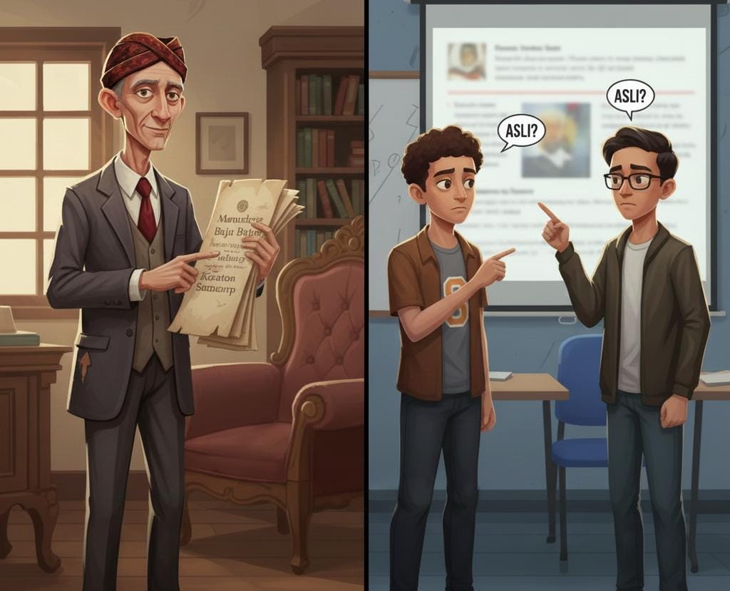 Klaim Punya Manuskrip, Penggagas Baju Budaya Keraton Sumenep Ini Dipertanyakan: Asli atau Sekadar Salinan Makalah Seminar?